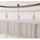 Regency 4'6" Double Bed, Brushed Brass Detail, Antique Cream Metal Finish