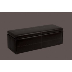 Stanton Ottoman, Storage, Blanket, Toy Box in Black Faux Leather