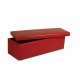 Stanton Ottoman, Storage, Blanket, Toy Box in Red Faux Leather