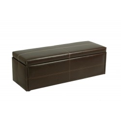 Stanton Ottoman, Storage, Blanket, Toy Box in Brown Faux Leather