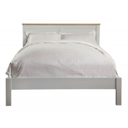 St Ives 4ft6" Kingsize Bed in Dove Grey Finish with Real Ash Vaneers on Top