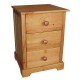 Baltic Bedside Table/Cabinet, 3 Drawer, Antique Pine