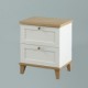 Boston 2 Drawer Bedside Table/Cabinet, Ash Veneer Tops and Trims, Classy Simple Style