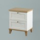 Boston 2 Drawer Bedside Table/Cabinet, Ash Veneer Tops and Trims, Classy Simple Style