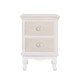 Juliette 2 Drawer Bedside Cabinet/Table, MDF And Solid Pine, Painted Finish