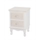Juliette 2 Drawer Bedside Cabinet/Table, MDF And Solid Pine, Painted Finish