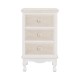 Juliette 3 Drawer Bedside Cabinet, Chic Look, Solid Pine, Painted Finish