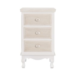 Juliette 3 Drawer Bedside Cabinet, Chic Look, Solid Pine, Painted Finish
