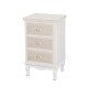 Juliette 3 Drawer Bedside Cabinet, Chic Look, Solid Pine, Painted Finish