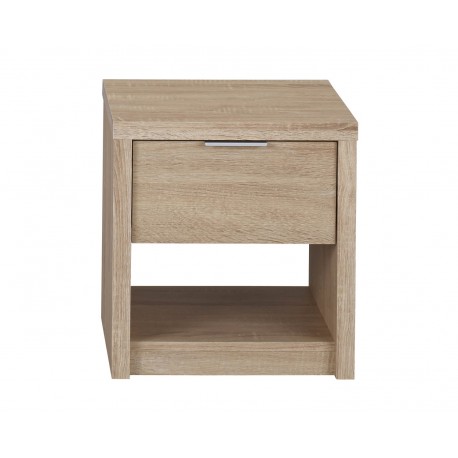 Lexington Bedside Cabinet/ Table, 1 Drawer + Shelf, Oak Finish