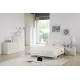 Novello 2 Drawer Bedside Cabinet, Uber Trendy Design, High Gloss White