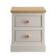 St Ives 2 Drawer Bedside Cabiinet in Dove Grey Finish with Real Ash Vaneers on Top