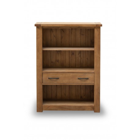 Boden Bookcase, 1 Drawer, Rustic Finish, Solid Pine