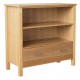 Oakridge Low Bookcase, 1 Drawer, Ash Venners With Oak Stain Furniture, Suites Any Style