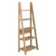 Tiva Ladder Bookcase in Oak Finish