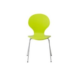 Ibiza Chairs, Lime, Chrome Legs Pack of 4