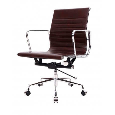Ikon Office Chair, Brown Faux Leather