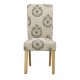 Kensington 2 Dining Chairs, Oak Solid Wood Legs, Regal Fabric