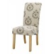 Kensington 2 Dining Chairs, Oak Solid Wood Legs, Regal Fabric