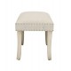 Lyon Bench, Diamnte And Stud Detail, Linen Style Fabric, Opulant Feel