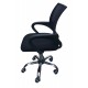 Tate Mesh Back Office Chair Black, Adjustable Seat with Chrome Finish