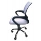 Tate Mesh Back Office Chair White, Adjustable Seat with Chrome Finish