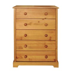 Baltic 5 Drawer Chest, Antique Pine, Contemporary Style