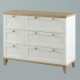 Boston 3 Drawer Chest, Eye Catching Ash Tops And Trims, Suites A Modern Setting