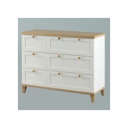 Boston 3 Drawer Chest, Eye Catching Ash Tops And Trims, Suites A Modern Setting