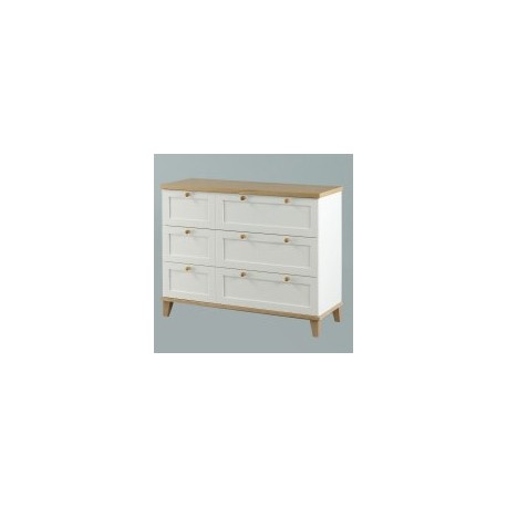 Boston 3 Drawer Chest, Eye Catching Ash Tops And Trims, Suites A Modern Setting