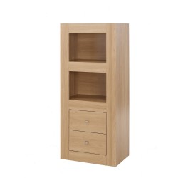 Moda 2 Tier Storage, 2 Drawers, Robust And Durable Appearence, Modern Style, Oak Wood