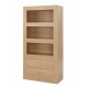 Moda 3 Teir Storage, 2 Drawers, Modern Style, L Shaped Joints, Oak Wood