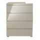 Puro 4 Drawer Chest, Sleek Contemporary Style, High Gloss Cream