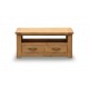 Boden Coffee Table, 2 Drawers + Shelf, Solid Pine, Rough Sawn Markings