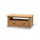 Boden Coffee Table, 2 Drawers + Shelf, Solid Pine, Rough Sawn Markings