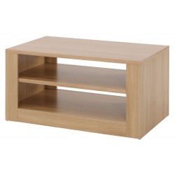 Moda Coffee Table, Modern Style, 2 Shelves, L Shaped Joints, Oak Wood