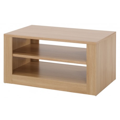 Moda Coffee Table, Modern Style, 2 Shelves, L Shaped Joints, Oak Wood