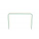 Azurro Glass Console Table, Gently Curved SIdes, Sleek and Contemporary