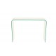 Azurro Glass Console Table, Gently Curved SIdes, Sleek and Contemporary