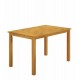 Fenton Dining Table + Bench, Brown PU Leather Seats, Effortless Look, Solid Rubberwood