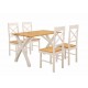 Normandy Dining Set, 4 Chairs, Clean Counrty Cottage Look, Painted White Finish