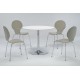 Casa Table, Glass Top, Chome Base