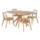 Malmo Dining Table, Starbust Pattern, Scandinavian Style, Solid Wood, White Oak Venners