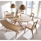 Malmo Dining Table, Starbust Pattern, Scandinavian Style, Solid Wood, White Oak Venners