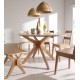 Malmo Dining Table, Starbust Pattern, Scandinavian Style, Solid Wood, White Oak Venners