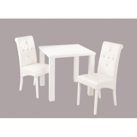 Monroe Small DIning Table, High Gloss White