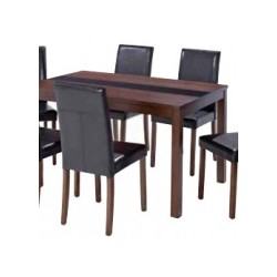 Walnut Ashleigh Large Size Table with Glass Strip