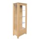 Oakridge Dispaly Unit, 1 Drawer, Glass Door, Real Ash Veneer With Oak Finish, Suits Any Style