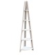 Tiva Corner Ladder Shelving Unit Coated in White Colour