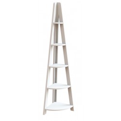 Tiva Corner Ladder Shelving Unit Coated in White Colour